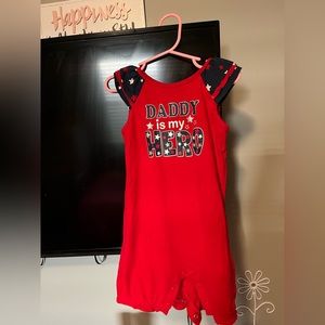 Girl’s 24m Patriotic Onesie
